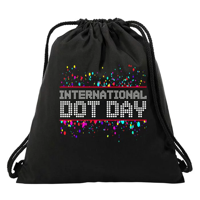 International Dot Day Dotted Logo Drawstring Bag