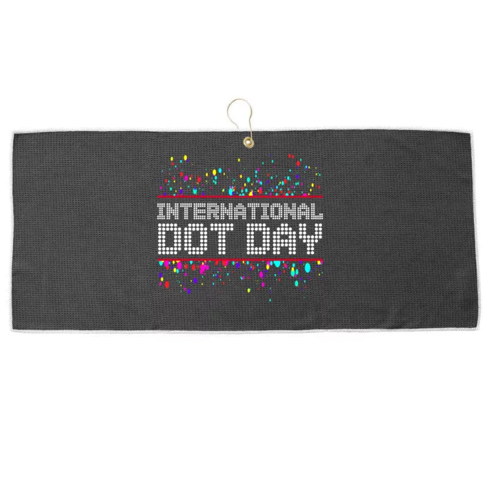 International Dot Day Dotted Logo Large Microfiber Waffle Golf Towel