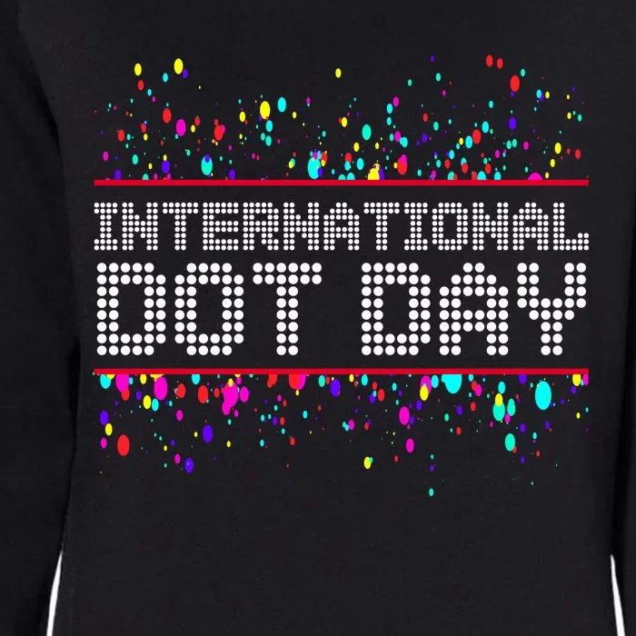 International Dot Day Dotted Logo Womens California Wash Sweatshirt