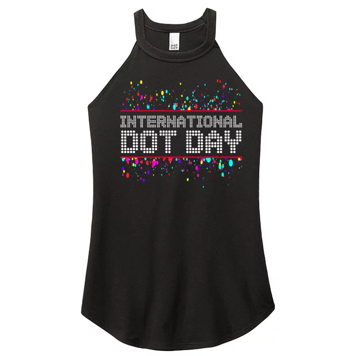 International Dot Day Dotted Logo Women’s Perfect Tri Rocker Tank