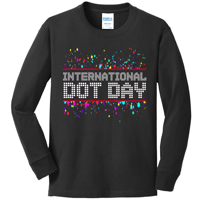 International Dot Day Dotted Logo Kids Long Sleeve Shirt