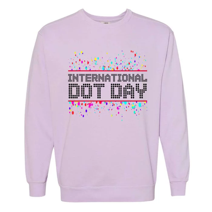 International Dot Day Dotted Logo Garment-Dyed Sweatshirt