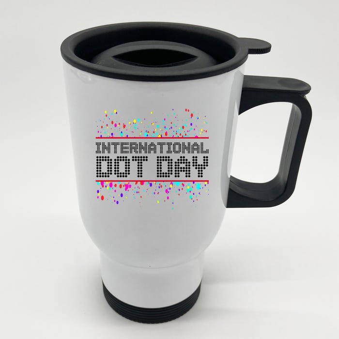 International Dot Day Dotted Logo Front & Back Stainless Steel Travel Mug