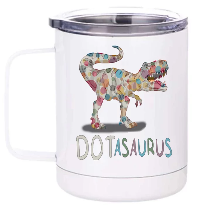 International Dot Day Dotasaurus Funny Creative Dots Great Gift Front & Back 12oz Stainless Steel Tumbler Cup