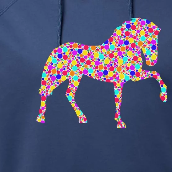 International Dot Day Colorful Dotted Horse Gift Performance Fleece Hoodie