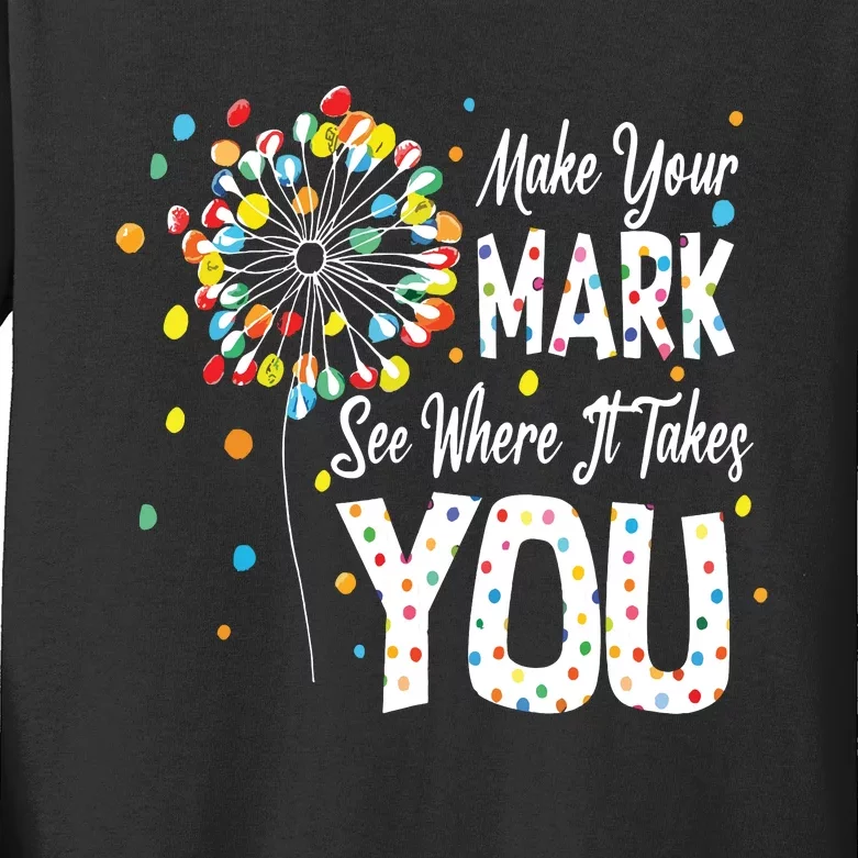 International Dot Day 2024 The Dot Make Mark Kids Long Sleeve Shirt