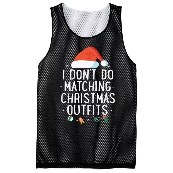 I Don't Do Matching Christmas Outfits But I Do Xmas Couples Mesh Reversible Basketball Jersey Tank