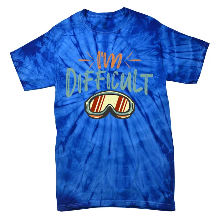 Im Difficult Diamonds Skiing Snowboarding Goggles Gift Tie-Dye T-Shirt