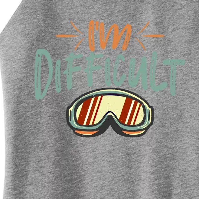 Im Difficult Diamonds Skiing Snowboarding Goggles Gift Women’s Perfect Tri Rocker Tank