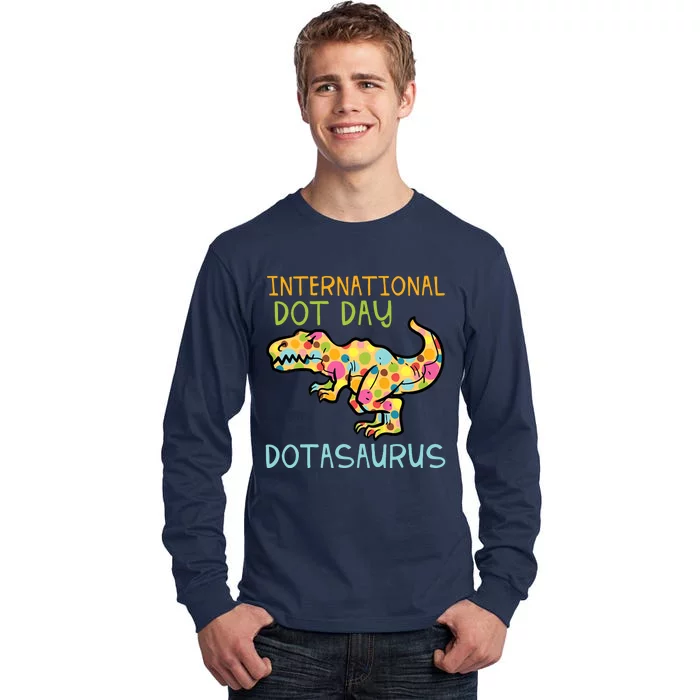 International Dot Day Dino Dotasaurus Funny Boy Tall Long Sleeve T-Shirt