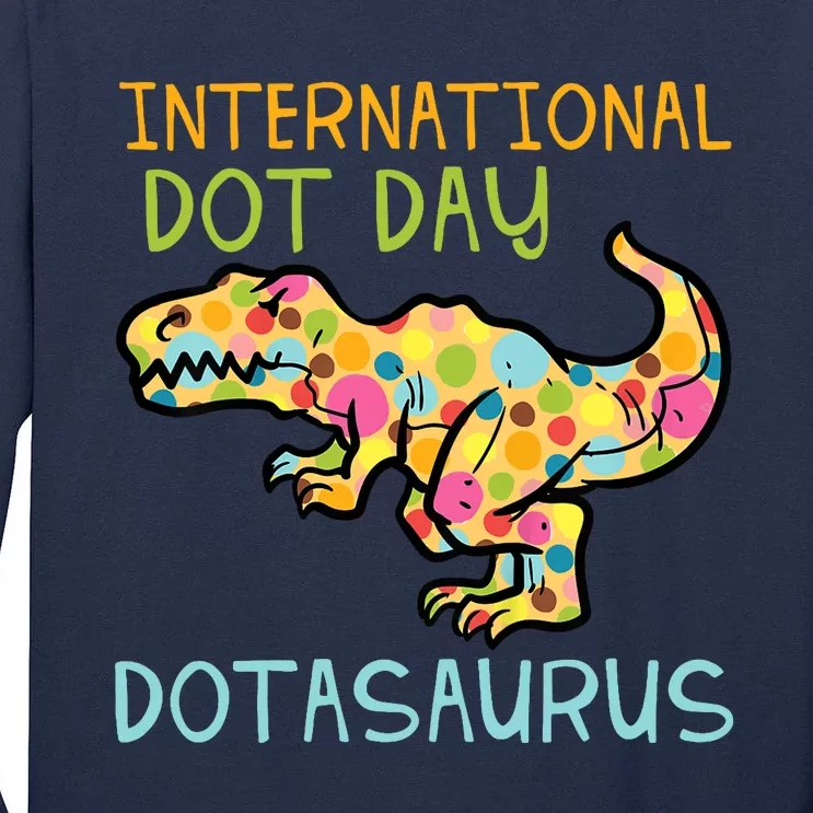 International Dot Day Dino Dotasaurus Funny Boy Tall Long Sleeve T-Shirt