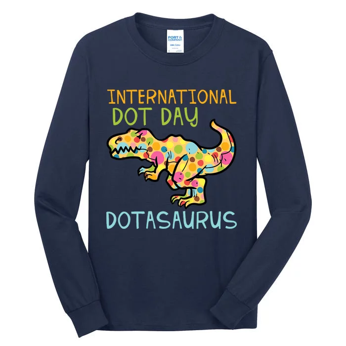 International Dot Day Dino Dotasaurus Funny Boy Tall Long Sleeve T-Shirt