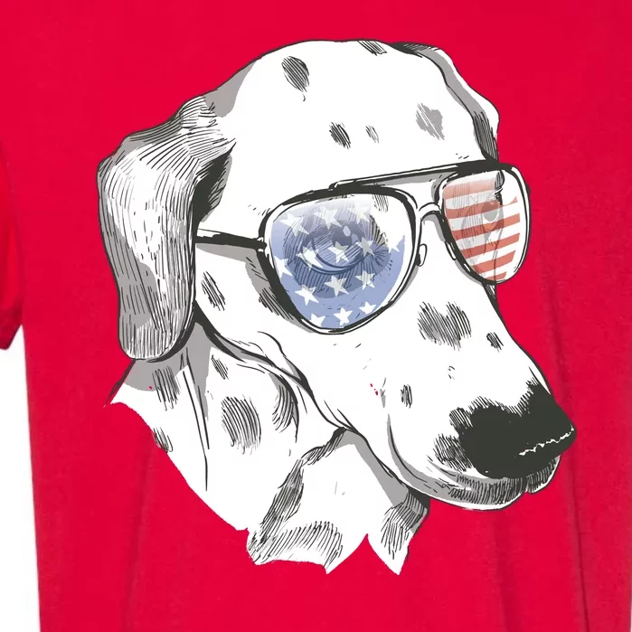 Independence Day Dalmatian Dog Garment-Dyed Heavyweight T-Shirt