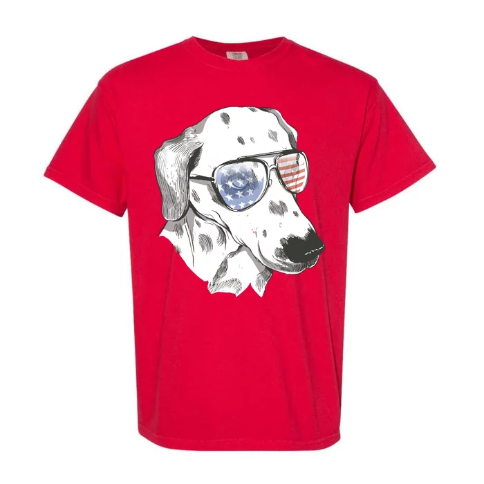 Independence Day Dalmatian Dog Garment-Dyed Heavyweight T-Shirt