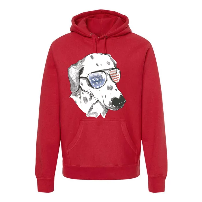 Independence Day Dalmatian Dog Premium Hoodie