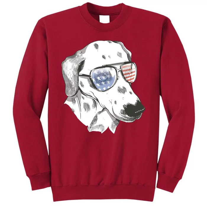 Independence Day Dalmatian Dog Tall Sweatshirt