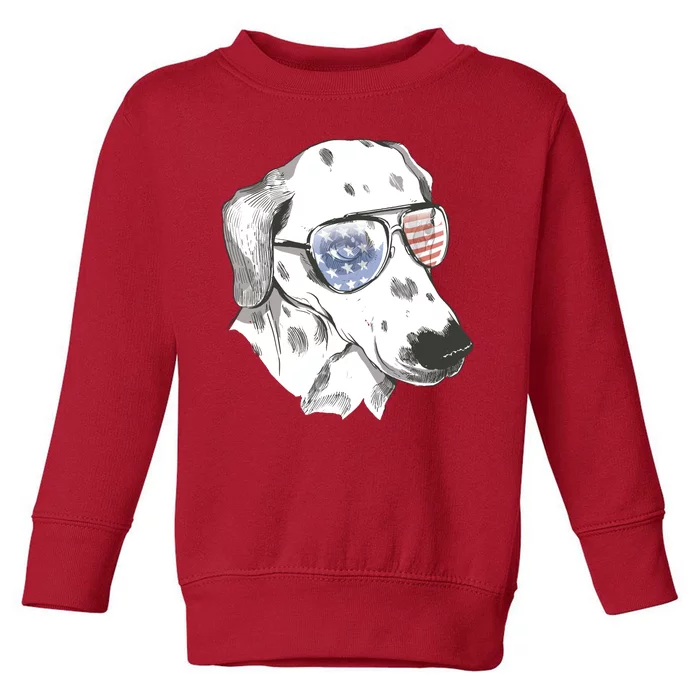 Independence Day Dalmatian Dog Toddler Sweatshirt