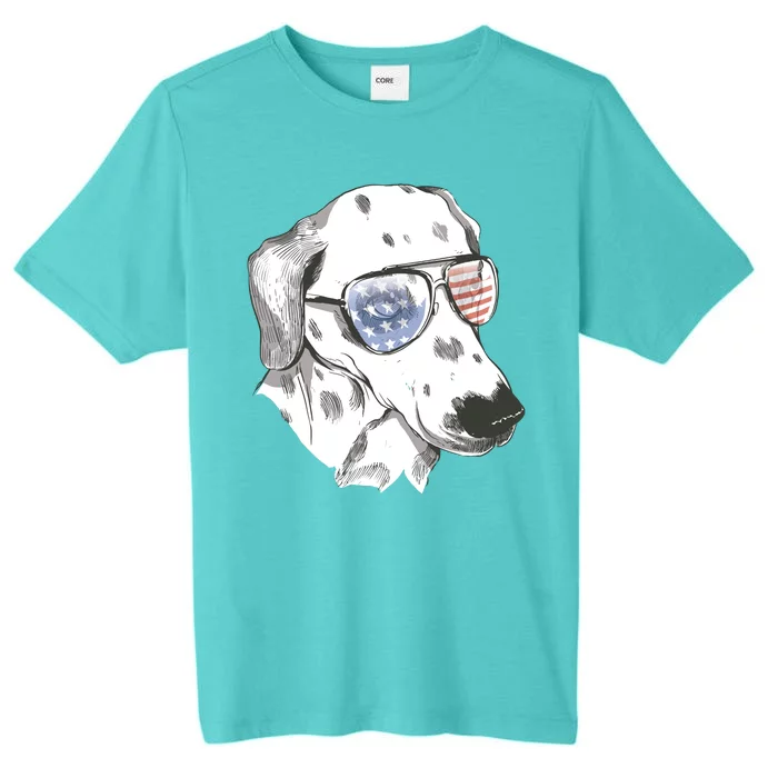 Independence Day Dalmatian Dog ChromaSoft Performance T-Shirt