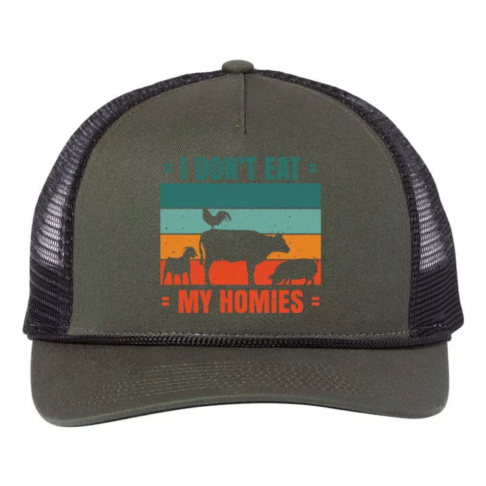 I Don't Eat My Homies Vegan Retro Rope Trucker Hat Cap