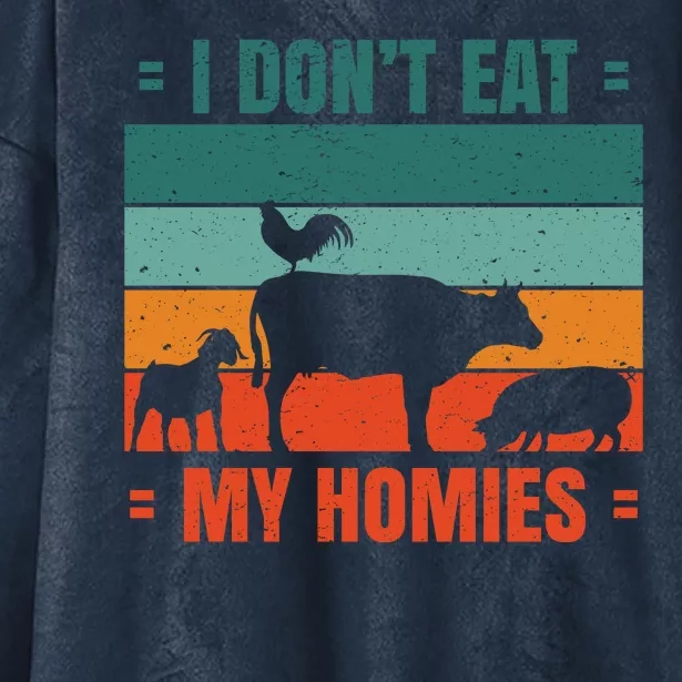 I Don't Eat My Homies Vegan Hooded Wearable Blanket