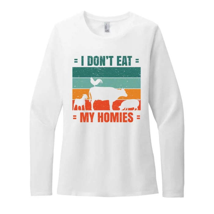 I Don't Eat My Homies Vegan Womens CVC Long Sleeve Shirt