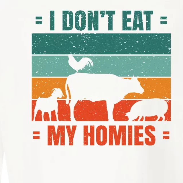 I Don't Eat My Homies Vegan Cropped Pullover Crew