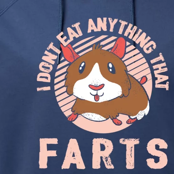 I Dont Eat Anything That Farts Funny Veganism Vegan Veggie Gift Performance Fleece Hoodie