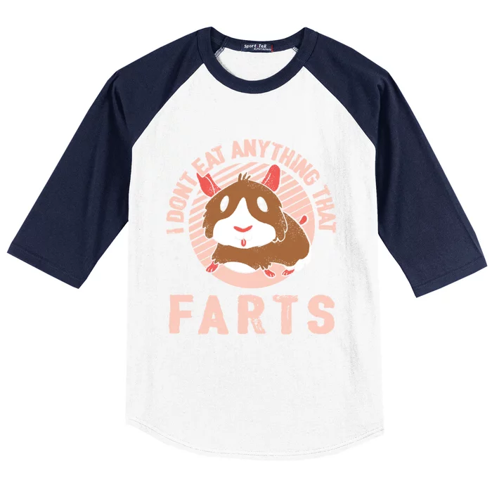 I Dont Eat Anything That Farts Funny Veganism Vegan Veggie Gift Baseball Sleeve Shirt