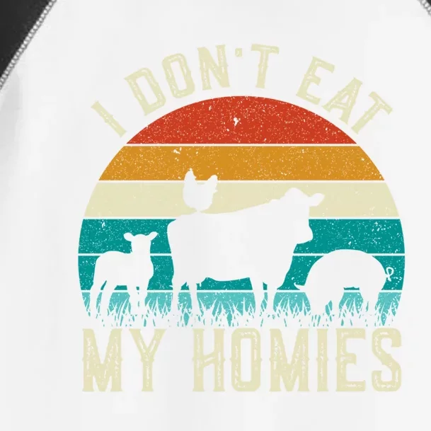 I Dont Eat My Homies Veggie Funny Veganism Cool Gift Toddler Fine Jersey T-Shirt