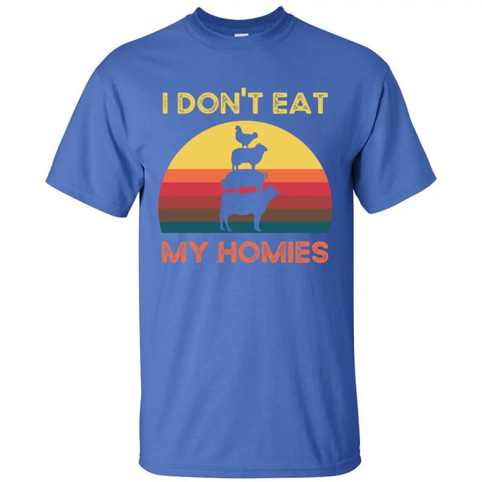 I Dont Eat My Homies Vintage Retro Vegetarian Nutrition Cute Gift Tall T-Shirt