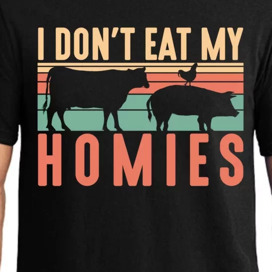 I Dont Eat My Homies Funny Veganism Food Gift Pajama Set