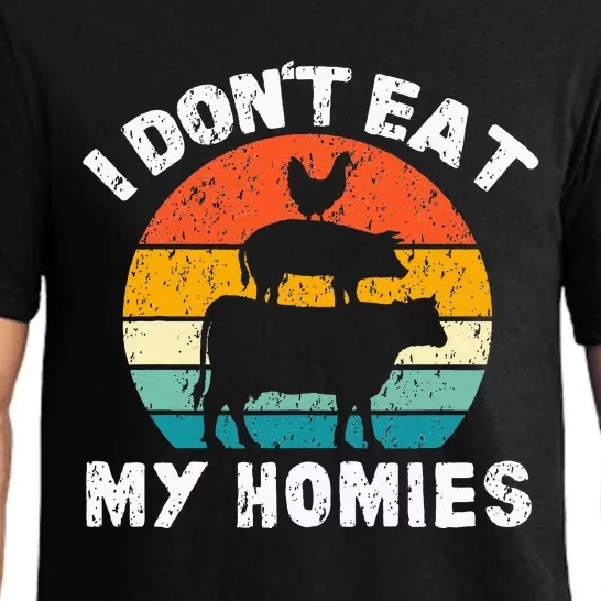 I DonT Eat My Homies Funny Vegetarian Vegan Pajama Set