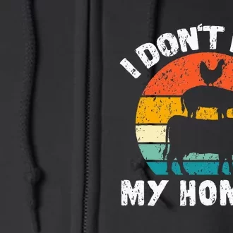 I DonT Eat My Homies Funny Vegetarian Vegan Full Zip Hoodie