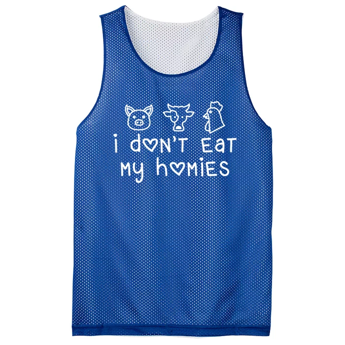 I Dont Eat My Homies Vegan Gift Mesh Reversible Basketball Jersey Tank