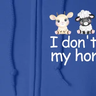 I Dont Eat My Homies Vegetarian Funny Vegan Love Animals Cool Gift Full Zip Hoodie