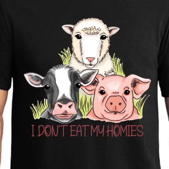 I Dont Eat My Homies Vegetable Vegetarian Funny Vegan Great Gift Pajama Set