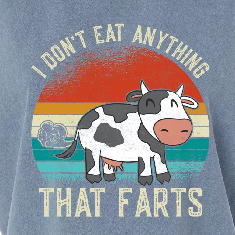 I Dont Eat Anythings That Farts Funny Veganism Veggie Gift Garment-Dyed Women's Muscle Tee