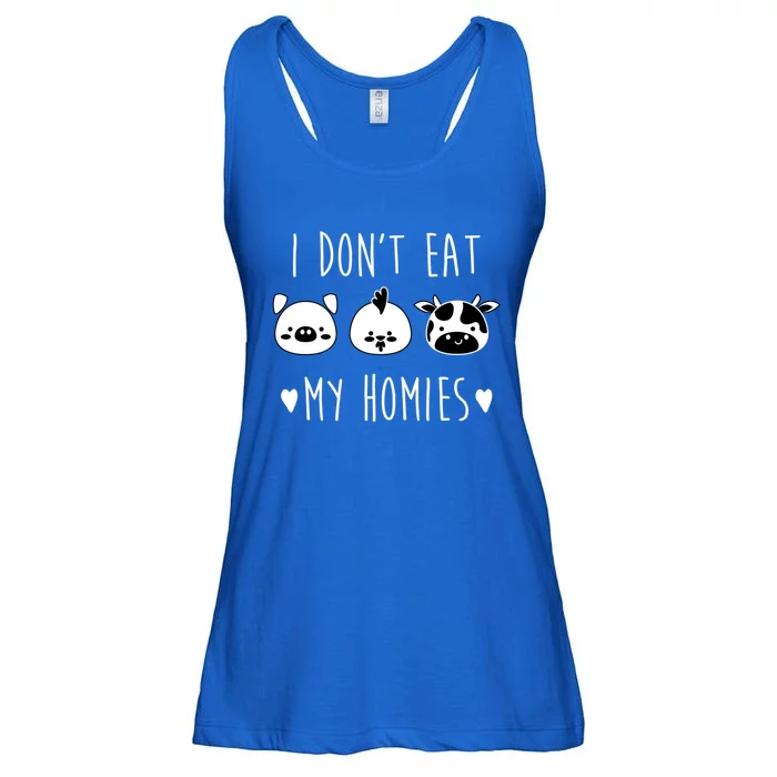 I Dont Eat My Homies Great Gift Vegan And Vegetarian Gift Ladies Essential Flowy Tank