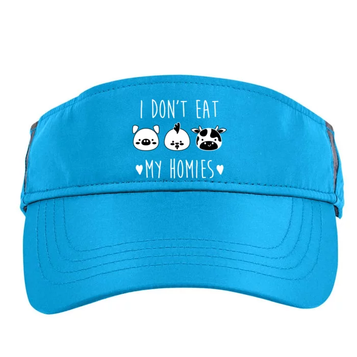 I Dont Eat My Homies Great Gift Vegan And Vegetarian Gift Adult Drive Performance Visor