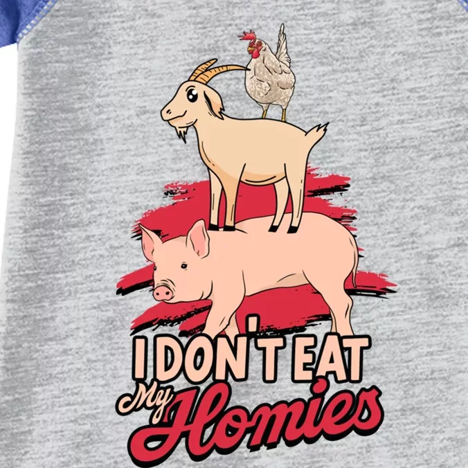 I Dont Eat My Homies Gift Veggies And Plants Keto Diet Food Cute Gift Infant Baby Jersey Bodysuit