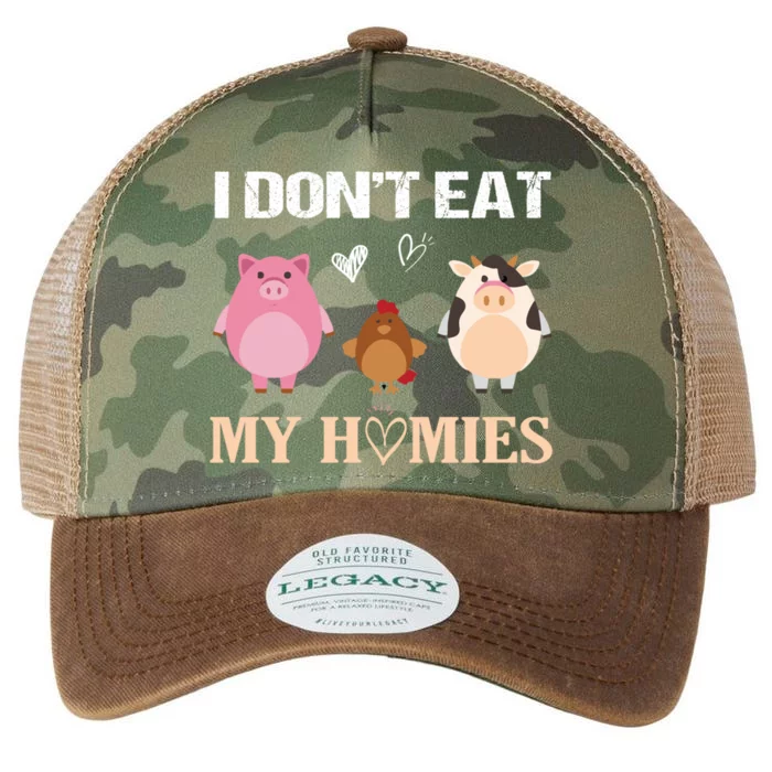 I Don`t Eat My Homies Vegan Vegetarian Great Gift Legacy Tie Dye Trucker Hat