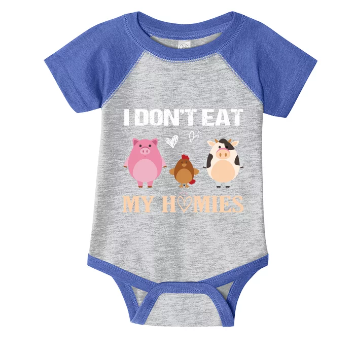 I Don`t Eat My Homies Vegan Vegetarian Great Gift Infant Baby Jersey Bodysuit