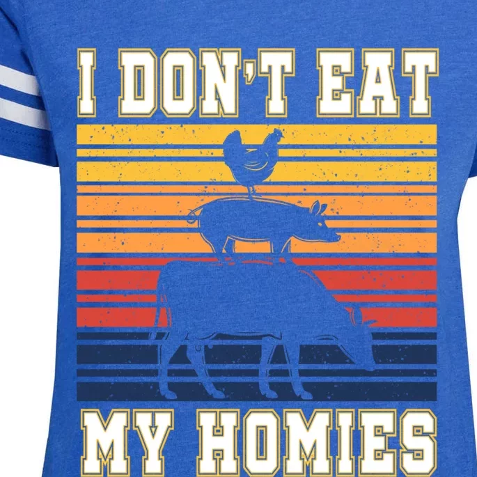 I Don't Eat My Homies Amazing Vegan Gift Enza Ladies Jersey Football T-Shirt