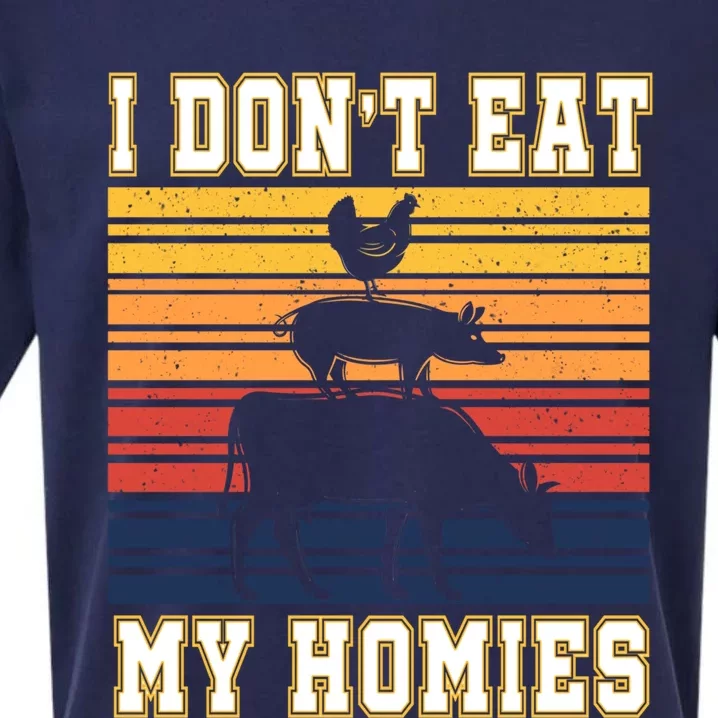 I Don't Eat My Homies Amazing Vegan Gift Sueded Cloud Jersey T-Shirt