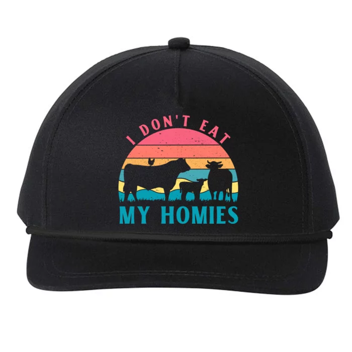 I Don't Eat My Homies Vegan Vegan Funny Saying Meaningful Gift Snapback Five-Panel Rope Hat