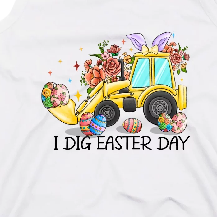 I Dig Easter Day Gift Easter Egg Floral Tank Top