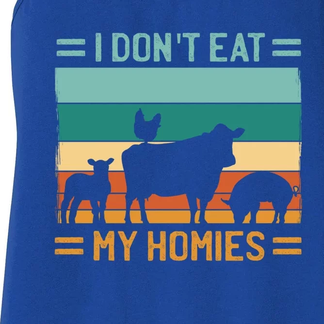 I Don´t Eat My Homies Vegetarian Vegan Cool Gift Women's Racerback Tank