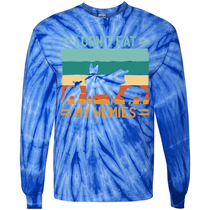 I Don´t Eat My Homies Vegetarian Vegan Cool Gift Tie-Dye Long Sleeve Shirt