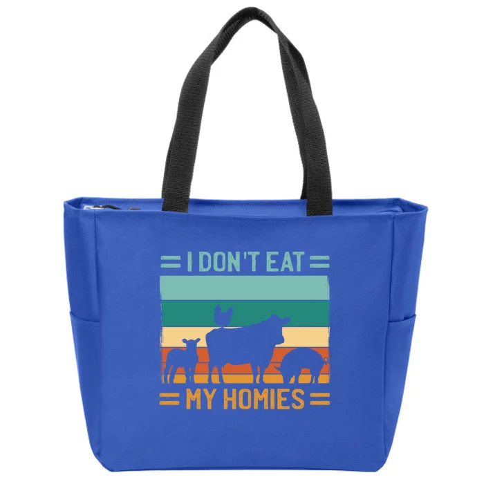 I Don´t Eat My Homies Vegetarian Vegan Cool Gift Zip Tote Bag