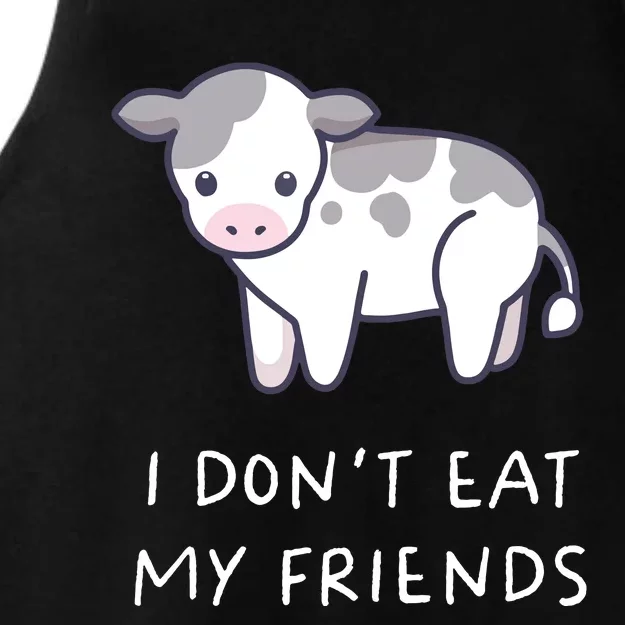 I Dont Eat My Friends Vegetarian Vegan Kawaii Anime Ladies Tri-Blend Wicking Tank